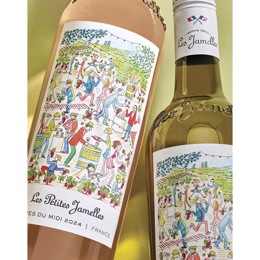 Wine label &#34;Les petites Jamelles&#34;